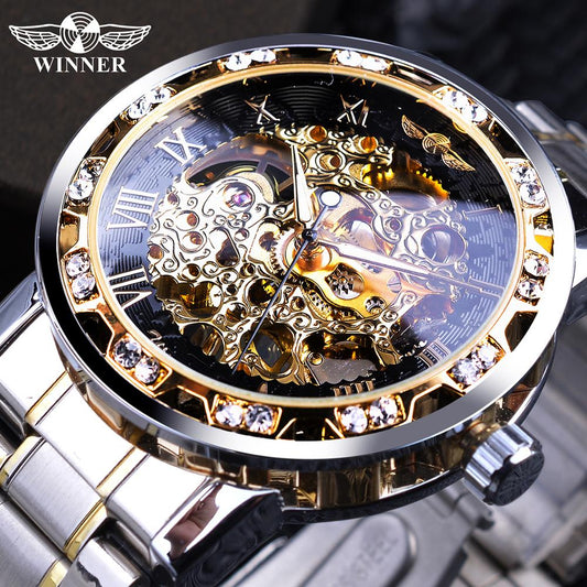 Winner Transparent Fashion Royal Design Watch