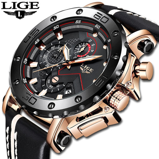 LIGE New Fashion Mens Watch