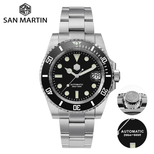 San Martin 40.5mm Water Ghost V3 Diver Luxury Men's Watch