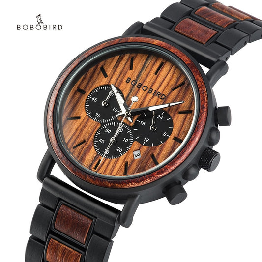 BOBO BIRD Wooden Men Watches Relogio