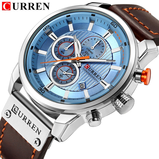 CURREN Fashion Leather Strap Men's Watch