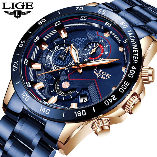 LIGE Fashion Men's Watch