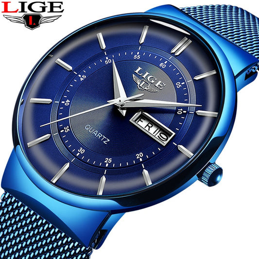 New Blue Quartz Mens Watch